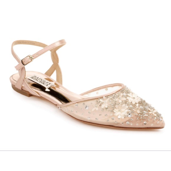 Badgley Mischka Shoes - Badgley Mischka Carissa Pointed Toe Bridal Flat
